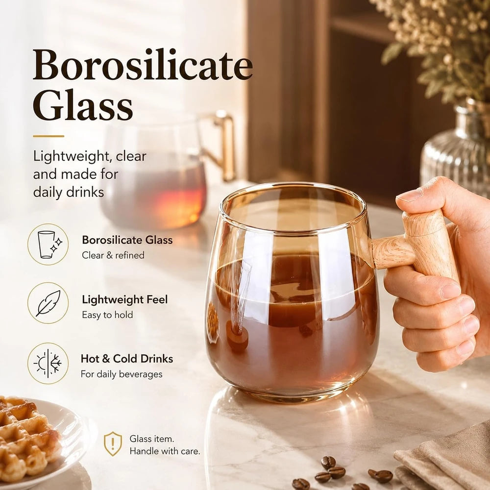 Glass Self Stirring Coffee Mug