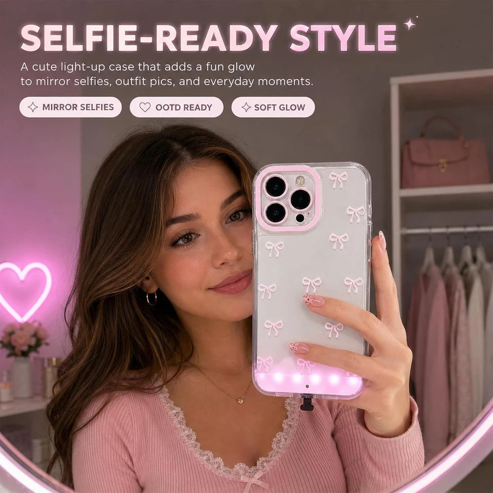 LED Bowknot Phone Case