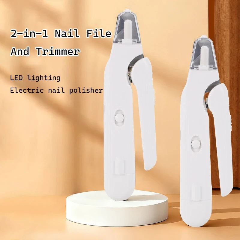 Cortauñas 2 en 1 para mascotas con luz LED, tijeras especiales para perros y gatos para evitar cortar la línea de sangre, cortador multifuncional de uñas para patas de animales, artículos para mascotas