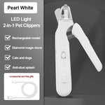 Cortauñas 2 en 1 para mascotas con luz LED, tijeras especiales para perros y gatos para evitar cortar la línea de sangre, cortador multifuncional de uñas para patas de animales, artículos para mascotas