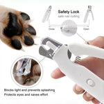 Cortauñas 2 en 1 para mascotas con luz LED, tijeras especiales para perros y gatos para evitar cortar la línea de sangre, cortador multifuncional de uñas para patas de animales, artículos para mascotas