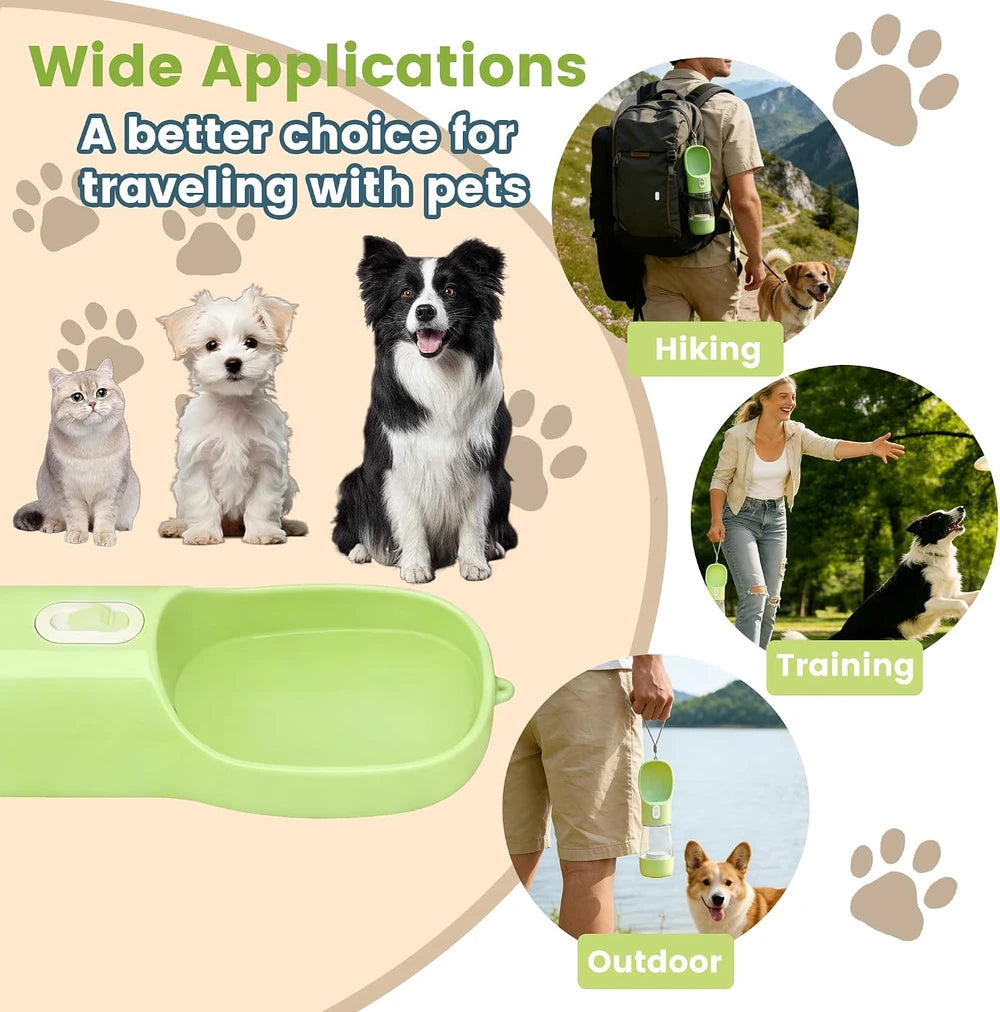 2-in-1 Portable Dog Water Bottle & Food Container