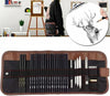 Set de 29 piezas de dibujo artístico profesional: lápices, carboncillos y herramientas de arte