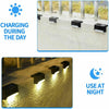 Paquete de 8 luces solares nuevas para terraza, lámparas LED impermeables para exteriores, escaleras y cercas