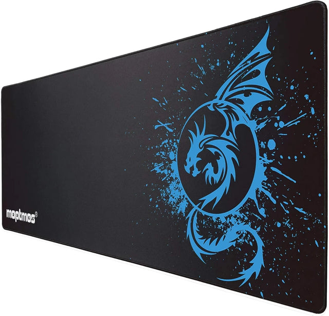 Alfombrilla de ratón para juegos extendida A-Blue: alfombrilla de ratón para ordenador de oficina y jugadores con diseño de dragón volador