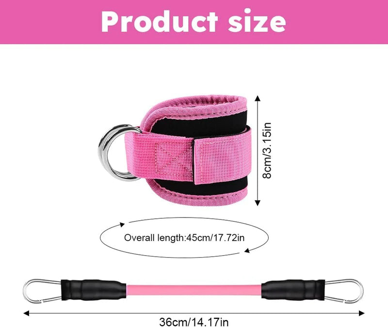 Adjustable Ankle Resistance Bands with Cuffs