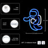 Proyector de luz de neón de astronauta, letrero LED espacial para decoración de pared de dormitorio, alimentado por USB con interruptor, 14.1 x 12.6 pulgadas, letrero de neón genial para sala de estar o juegos, regalo de cumpleaños para niños (azul)