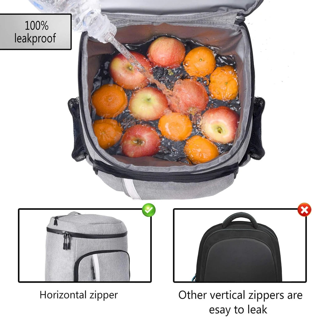 Mochila nevera isotérmica a prueba de fugas e impermeable, ligera, suave, para playa, para hombres y mujeres, para el trabajo, almuerzos, pícnics, camping, senderismo, 30 latas