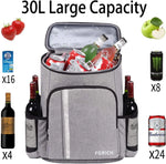 Insulated Leakproof Backpack Cooler, 30 Cans