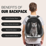 Mochila transportadora para gatos y perros, mochila para mascotas para gatos y cachorros de tamaño pequeño a mediano, bolsa de transporte corporal para mascotas, cápsula espacial para viajes, senderismo, paseos y uso al aire libre