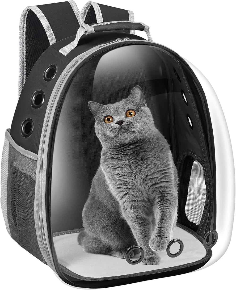 Mochila transportadora para gatos y perros, mochila para mascotas para gatos y cachorros de tamaño pequeño a mediano, bolsa de transporte corporal para mascotas, cápsula espacial para viajes, senderismo, paseos y uso al aire libre