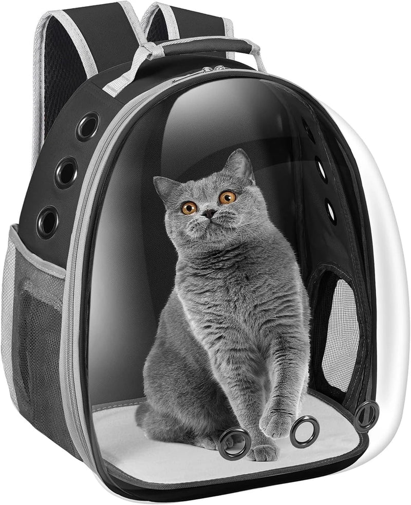 Mochila transportadora para gatos y perros, mochila para mascotas para gatos y cachorros de tamaño pequeño a mediano, bolsa de transporte corporal para mascotas, cápsula espacial para viajes, senderismo, paseos y uso al aire libre