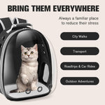 Mochila transportadora para gatos y perros, mochila para mascotas para gatos y cachorros de tamaño pequeño a mediano, bolsa de transporte corporal para mascotas, cápsula espacial para viajes, senderismo, paseos y uso al aire libre