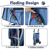 Cochecito para mascotas de 3 ruedas, cochecito plegable y ligero para perros pequeños y medianos y gatos, con malla transpirable y cubierta impermeable con cesta de almacenamiento, para paseos diarios y viajes al aire libre (azul)