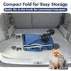 Cochecito para mascotas de 3 ruedas, cochecito plegable y ligero para perros pequeños y medianos y gatos, con malla transpirable y cubierta impermeable con cesta de almacenamiento, para paseos diarios y viajes al aire libre (azul)