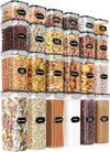 24-Piece Airtight Food Storage Container Set with Labels