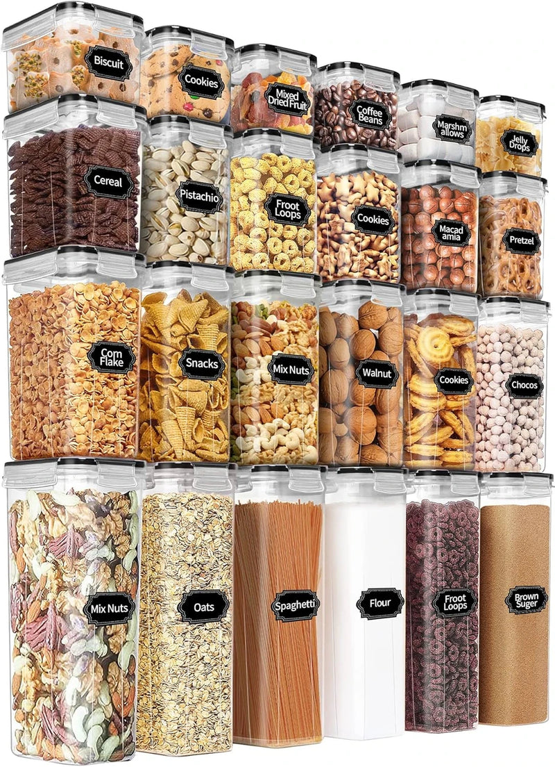 24-Piece Airtight Food Storage Container Set with Labels