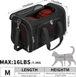 Transportín para Gatos - Transportín Portátil Plegable para Perros y Mascotas, Bolso de Lona Blanda para Mascotas de hasta 10 kg, Transportín Apto para Aerolíneas para Cachorros