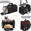 Transportín para Gatos - Transportín Portátil Plegable para Perros y Mascotas, Bolso de Lona Blanda para Mascotas de hasta 10 kg, Transportín Apto para Aerolíneas para Cachorros