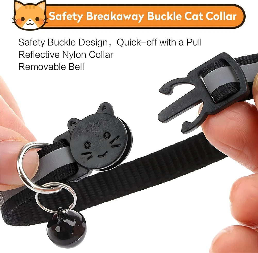 Collar de rastreo GPS para gatos con cierre de liberación rápida y diseño reflectante para una visibilidad nocturna mejorada