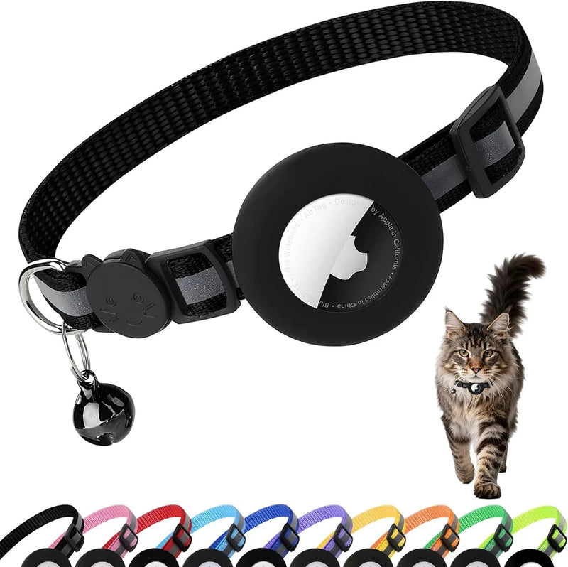 Collar de rastreo GPS para gatos con cierre de liberación rápida y diseño reflectante para una visibilidad nocturna mejorada