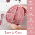 Silicone Baby Feeding Set with Suction Plate, 6 or 8 Piece