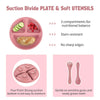 Silicone Baby Feeding Set with Suction Plate, 6 or 8 Piece