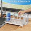 Cisily Stainless Steel Sink Caddy with Sponge & Brush Holder