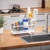 Cisily Stainless Steel Sink Caddy with Sponge & Brush Holder