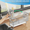 Cisily Stainless Steel Sink Caddy with Sponge & Brush Holder