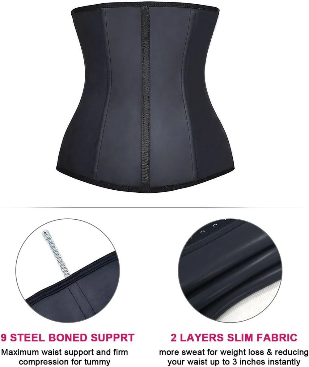 Corsé entrenador de cintura, cincher, faja moldeadora, fajas colombianas, reductor de cintura, control de abdomen para mujer
