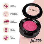 Sombras de ojos Cosmetics Gems, altamente pigmentadas, maquillaje de larga duración, sombra individual con acabado profesional brillante - ultradifuminable, tonos ligeramente brillantes - sombra de ojos rosa - fresas
