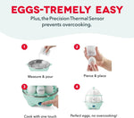 Deluxe Electric Egg Cooker, 12 Eggs, Black