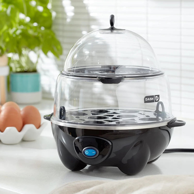 Deluxe Electric Egg Cooker, 12 Eggs, Black