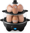 Deluxe Electric Egg Cooker, 12 Eggs, Black