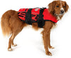 Chaleco salvavidas para perros DFD, chaleco de natación para perros - Extra pequeño, rojo | Chaleco de natación ajustable para perros, correas de neopreno acolchadas, asa de agarre, 50% más material de flotación, ribete reflectante, se mantiene erguido