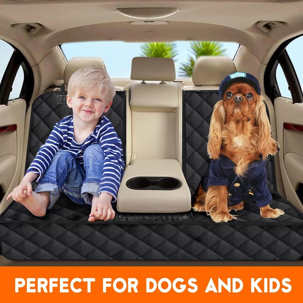 Funda de asiento de coche para perros, funda de asiento trasero para perros, protector de asiento de coche para mascotas