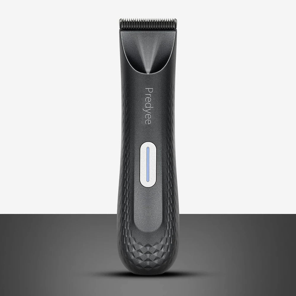 Recortadora eléctrica de vello para la ingle para hombres, cortapelos corporal y púbico resistente al agua, cuchilla de cerámica reemplazable