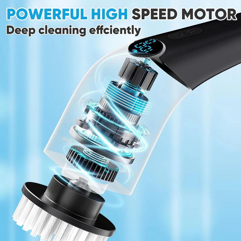 Cordless Electric Spin Scrubber with 8 Brush Heads