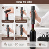Abrebotellas eléctrico de vino, juego de abridor automático recargable