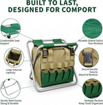 Folding Gardening Stool with Tool Tote Bag