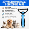 Cepillo de aseo para perros y gatos, herramienta de deslanado, peine rastrillo, removedor de pelo, herramienta de desenredado de doble cara para mascotas, cepillo de aseo, rastrillo para subpelo y peine para eliminar el pelo suelto.