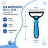 Cepillo de aseo para perros y gatos, herramienta de deslanado, peine rastrillo, removedor de pelo, herramienta de desenredado de doble cara para mascotas, cepillo de aseo, rastrillo para subpelo y peine para eliminar el pelo suelto.