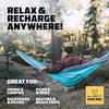 Double Camping Hammock, Fuchsia & Sky Blue