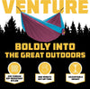 Double Camping Hammock, Fuchsia & Sky Blue