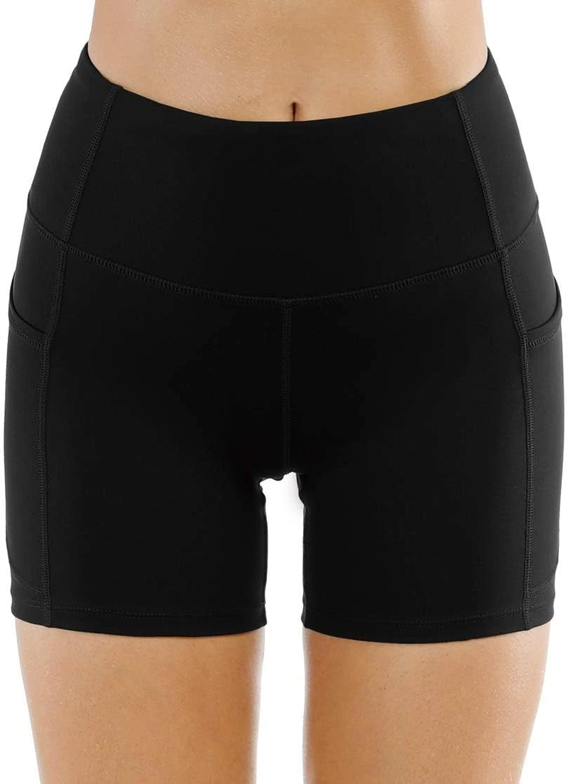 Women's High-Waist Yoga Shorts with Pockets