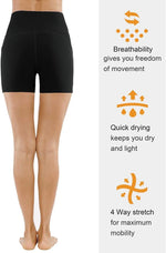Women's High-Waist Yoga Shorts with Pockets