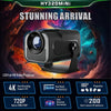 Miniproyector HY320 nativo 720P con Android 11, 4K, 300 ANSI, Wifi6, BT5.0, proyector portátil para cine al aire libre con rotación de 180°