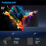 Miniproyector HY320 nativo 720P con Android 11, 4K, 300 ANSI, Wifi6, BT5.0, proyector portátil para cine al aire libre con rotación de 180°