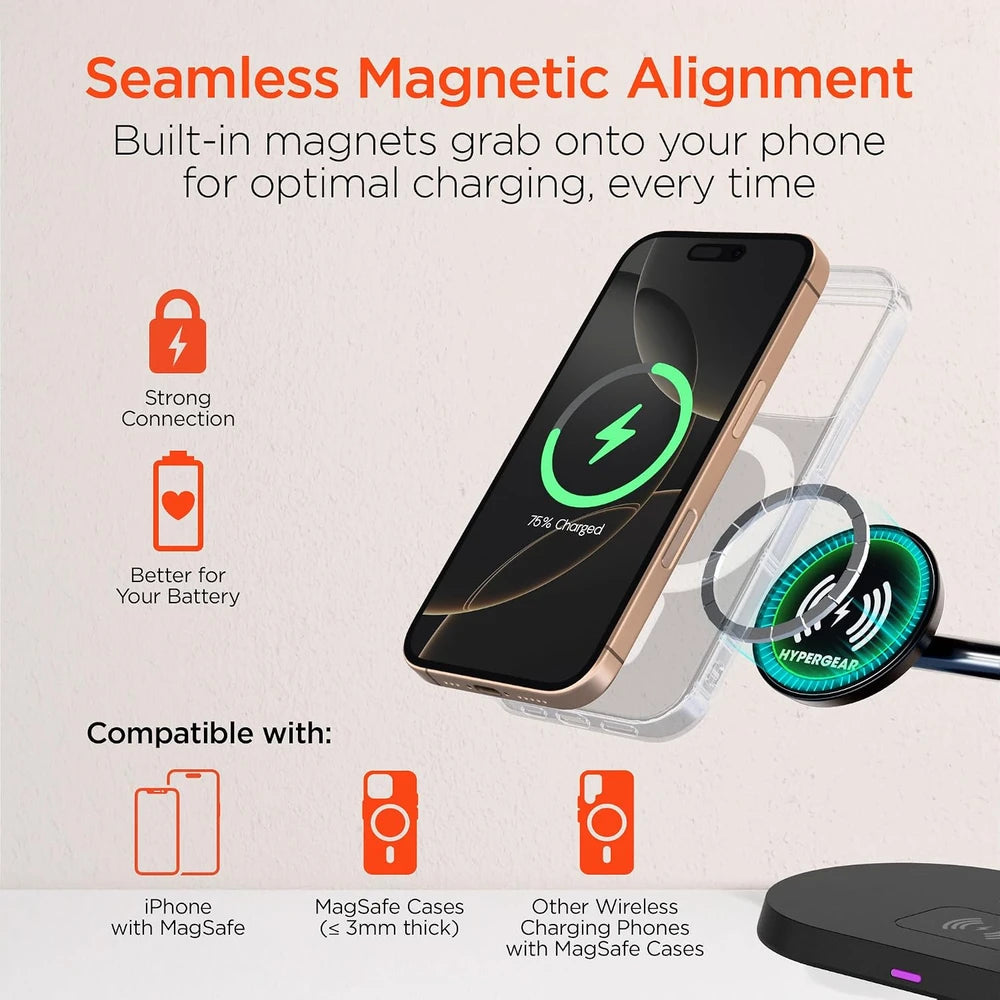 Soporte de carga magnético 3 en 1 Hypergear Maxcharge Pro